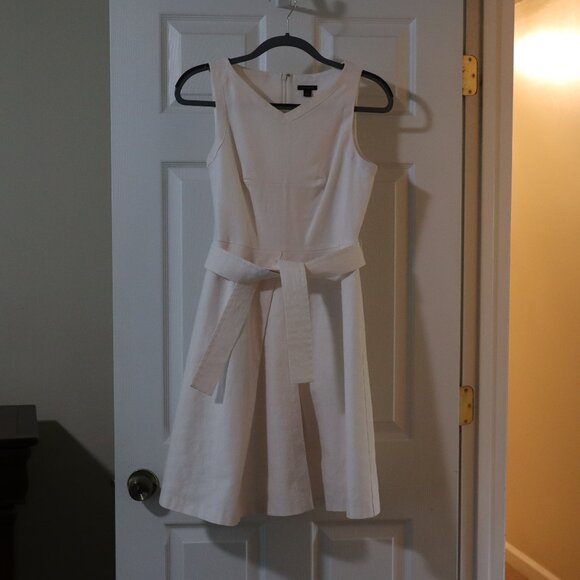 Ann Taylor | Off-White Fit & Flare Dress, Size 2 - Picture 2 of 13